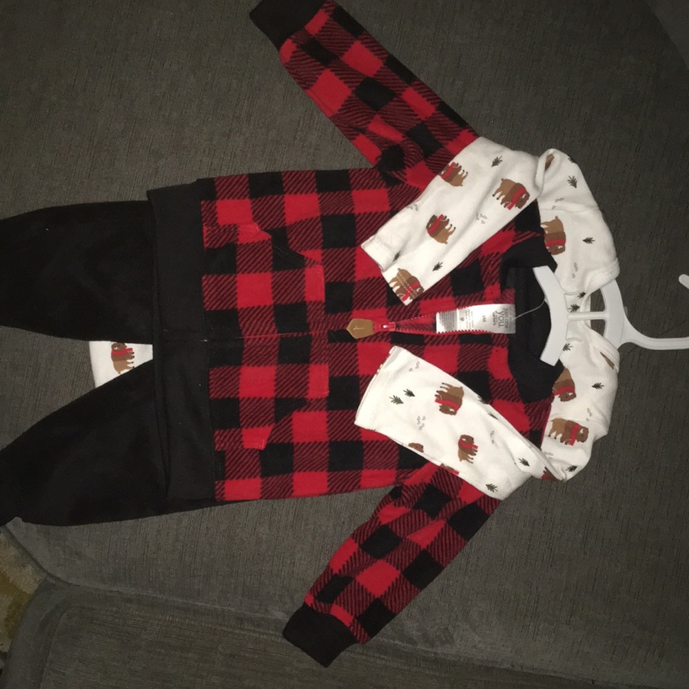 6 Month plaid outfit set